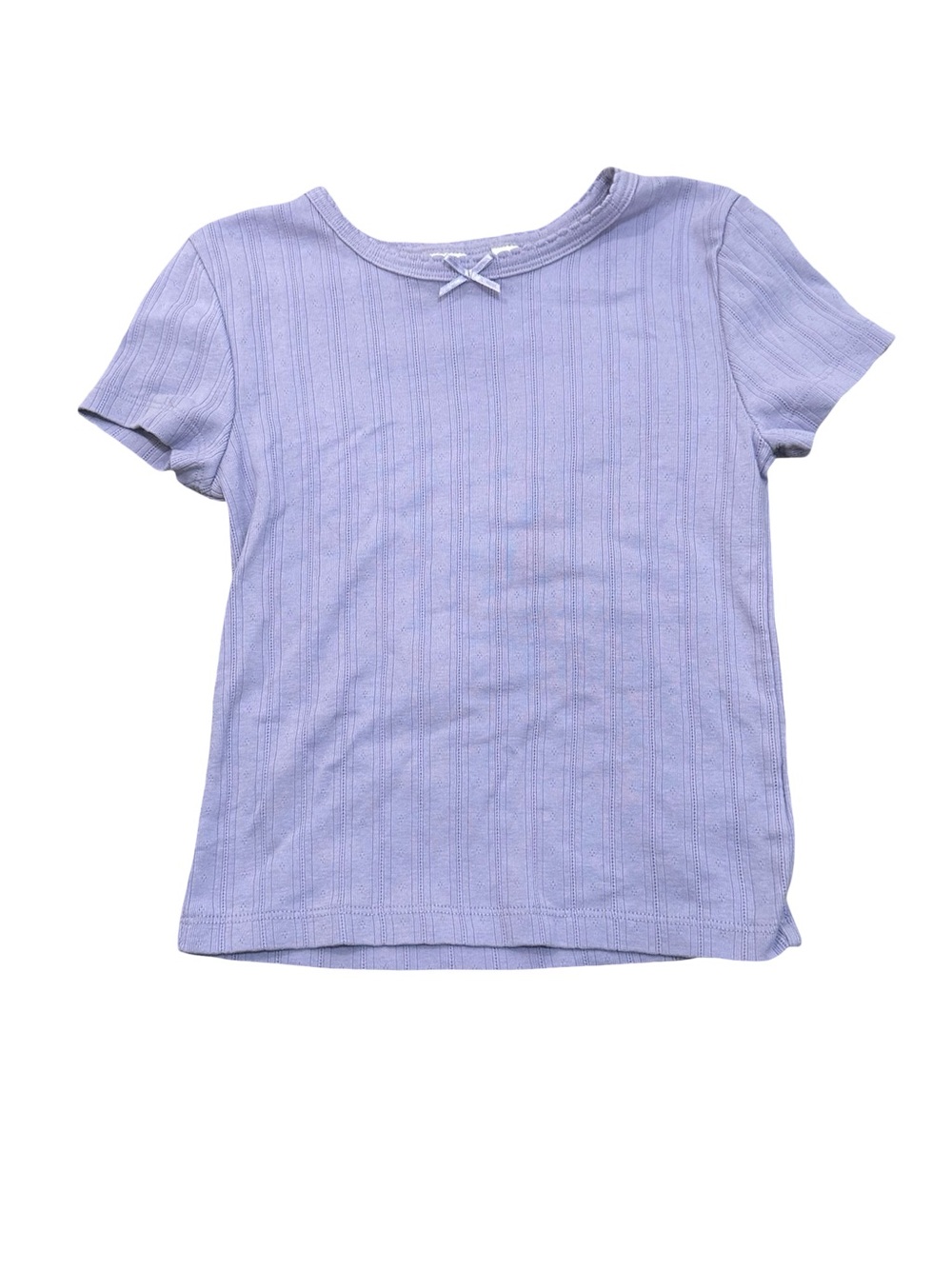 EUC Gap Girls Size Medium Lavender Ribbed Short Sleeve Tee